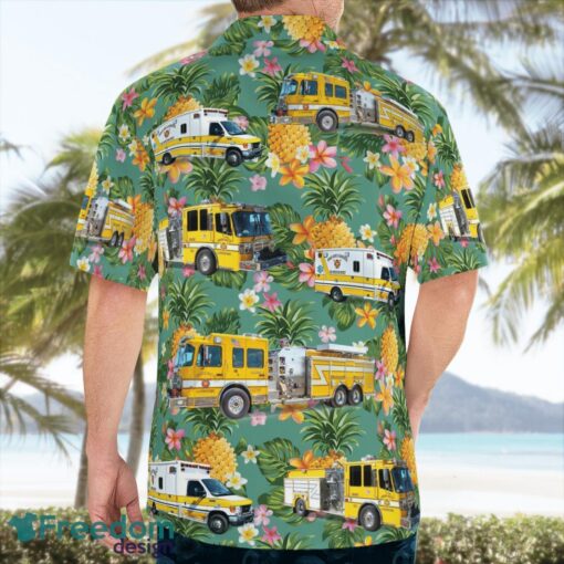 Illinois, Pingree Grove Fire Protection District 3D Summer Aloha Hawaiian Shirt Product Photo 2