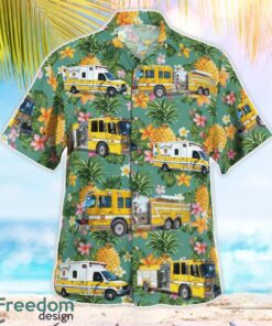 Illinois, Pingree Grove Fire Protection District 3D Summer Aloha Hawaiian Shirt Product Photo 3