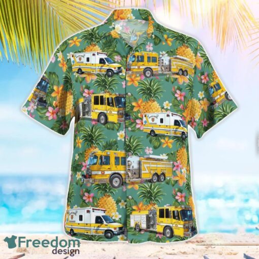 Illinois, Pingree Grove Fire Protection District 3D Summer Aloha Hawaiian Shirt Product Photo 3