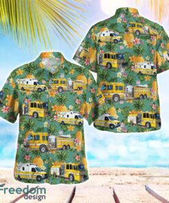 Illinois, Pingree Grove Fire Protection District 3D Summer Aloha Hawaiian Shirt