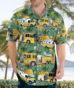 Illinois, Pingree Grove Fire Protection District 3D Summer Aloha Hawaiian Shirt Product Photo 4