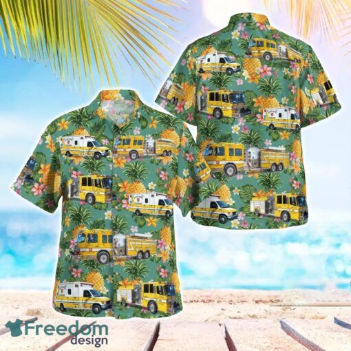 Illinois, Pingree Grove Fire Protection District 3D Summer Aloha Hawaiian Shirt Product Photo 1