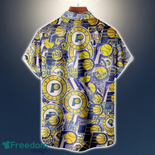 Indiana Pacers Logo All Printed 3D Hawaiian Shirt For Fans NBA Hawaiian Shirt Product Photo 2