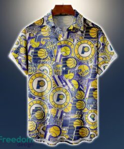 Indiana Pacers Logo All Printed 3D Hawaiian Shirt For Fans NBA Hawaiian Shirt