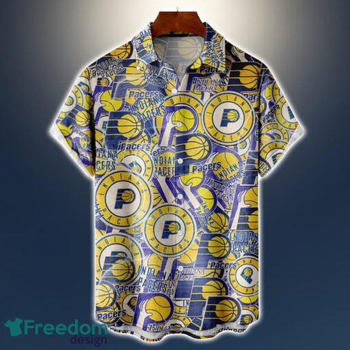 Indiana Pacers Logo All Printed 3D Hawaiian Shirt For Fans NBA Hawaiian Shirt Product Photo 1