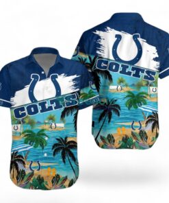 Indianapolis Colts Logo Combo Hawaiian Shirt And Short Trending Summer For Fans
