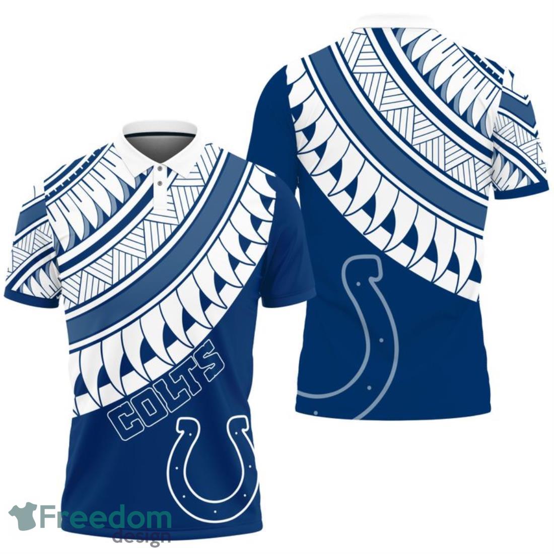 Indianapolis Colts Polynesian Pattern Polo Shirt image Indianapolis Colts Polynesian Pattern Polo Shirt Product Photo 1