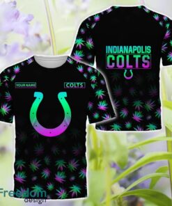 Indianapolis Colts Weed pattern All Over Printed 3D T-Shirt Hoodie Sweatshirt Custom Name Product Photo 3