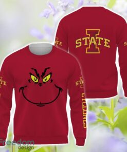 Iowa State Cyclones Grinch Face All Over Printed 3D T-Shirt Sweatshirt Hoodie Product Photo 2