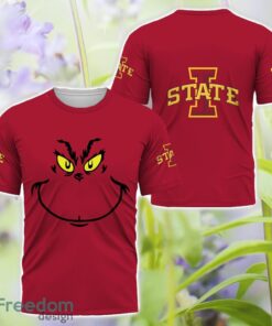 Iowa State Cyclones Grinch Face All Over Printed 3D T-Shirt Sweatshirt Hoodie Product Photo 3