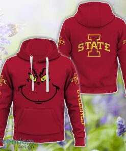 Iowa State Cyclones Grinch Face All Over Printed 3D T-Shirt Sweatshirt Hoodie Product Photo 1