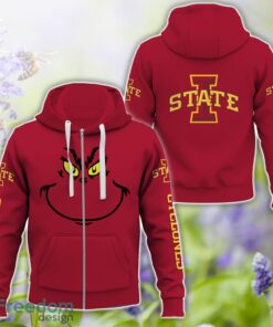 Iowa State Cyclones Grinch Face All Over Printed 3D T-Shirt Sweatshirt Hoodie Product Photo 4