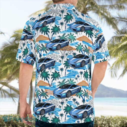 Italy, Polizia di Stato (State Police) Hawaiian Shirt Beach Shirt Summer Holiday Gift Product Photo 1