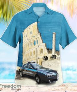 Italy, Polizia Penitenziaria (Penitentiary Police) Hawaiian Shirt Beach Shirt Summer Holiday Gift Product Photo 3