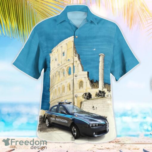 Italy, Polizia Penitenziaria (Penitentiary Police) Hawaiian Shirt Beach Shirt Summer Holiday Gift Product Photo 3