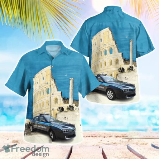 Italy, Polizia Penitenziaria (Penitentiary Police) Hawaiian Shirt Beach Shirt Summer Holiday Gift Product Photo 1