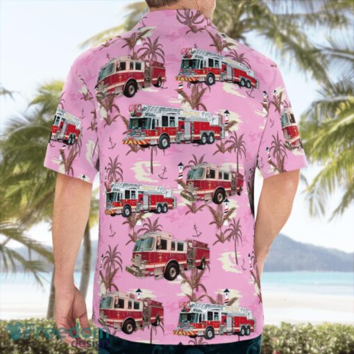 Ithaca, New York, Ithaca Fire Department Beach Hawaiian Shirt Product Photo 2