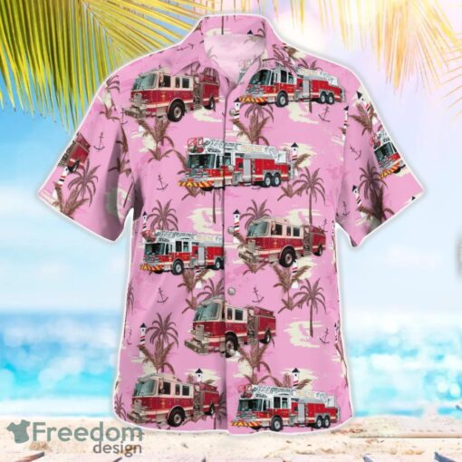 Ithaca, New York, Ithaca Fire Department Beach Hawaiian Shirt Product Photo 3