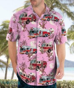 Ithaca, New York, Ithaca Fire Department Beach Hawaiian Shirt Product Photo 4