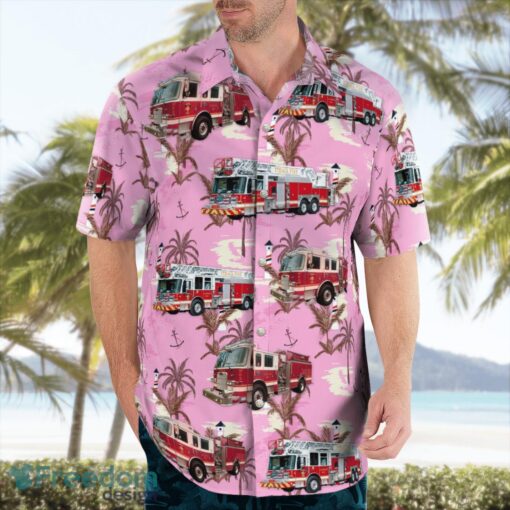 Ithaca, New York, Ithaca Fire Department Beach Hawaiian Shirt Product Photo 4