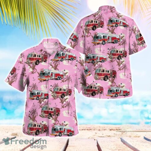 Ithaca, New York, Ithaca Fire Department Beach Hawaiian Shirt Product Photo 1