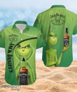 Jack Daniels Grinch The Grinch Summer Green Shirt Full Over Print Hawaiian Shirt