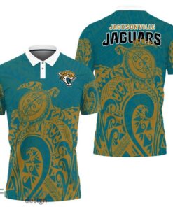Jacksonville Jaguars Turtle Polynesian Pattern Polo Shirt