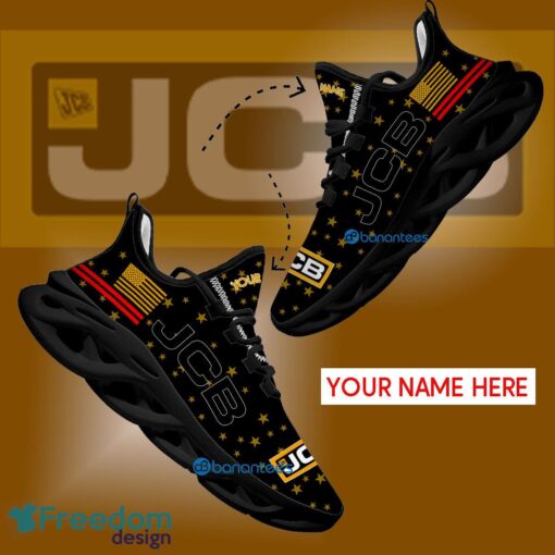 JCB Chunky Sneaker Effortless Custom Name Gift Max Soul Shoes USA Flag Star New For Fans - JCB Running Shoes New Trending Personalized Photo 1