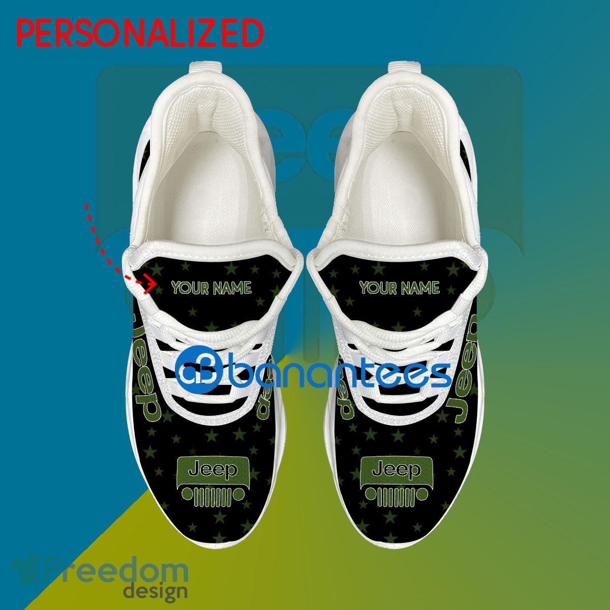 Jeep Car Racing Running Sneaker Elevate Custom Name Gift Max Soul Shoes USA Flag Star New For Fans image Jeep Car Racing Running Sneaker Elevate Custom Name Gift Max Soul Shoes USA Flag Star New For Fans - Jeep Car Racing Running Shoes New Trending Personalized Photo 2