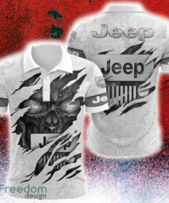 Jeep Car Skull Awakens Logo 3D Polo Car Shirt For Men And Women