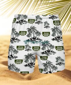 Jeep Tropical Beach Hawaiian Shirt And Short Gift For Fans Product Photo 2