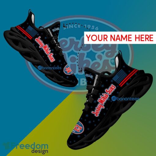 Jersey Mike's Subs Sport Sneaker Embrace Custom Name Gift Max Soul Shoes USA Flag Star New For Fans - Jersey Mike's Subs Running Shoes New Trending Personalized Photo 1