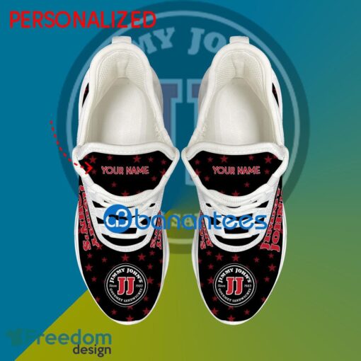 Jimmy John's Running Sneaker Evoke Custom Name Gift Max Soul Shoes USA Flag Star New For Fans - Jimmy John's Running Shoes New Trending Personalized Photo 2