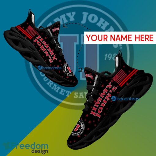 Jimmy John's Running Sneaker Evoke Custom Name Gift Max Soul Shoes USA Flag Star New For Fans - Jimmy John's Running Shoes New Trending Personalized Photo 1