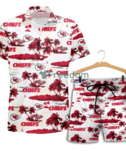 Kansas City Chiefs Coconut Tree Pattern Hawaii Shirt and Shorts Summer Trrending