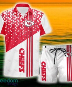 Kansas City Chiefs Triangle Abstract Pattern Hawaii Shirt and Shorts Summer For Beach Fans Kansas City Chiefs Triangle Abstract Pattern Hawaii Shirt and Shorts Summer For Beach Fans