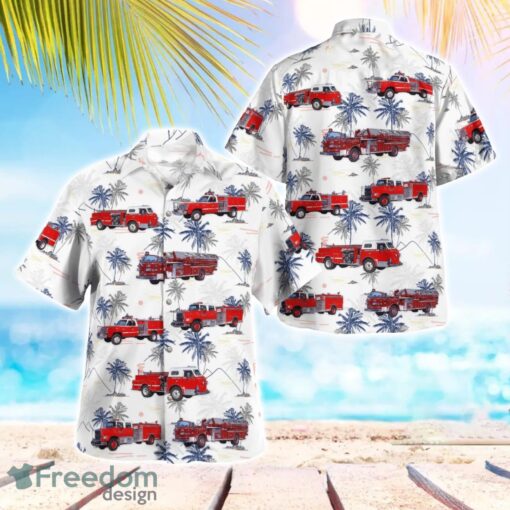 Kansas, Dodge City Fire Department – Former Apparatus Beach Hawaiian Shirt Product Photo 1