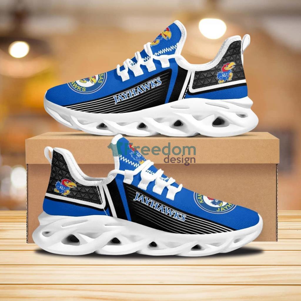 Kansas Jayhawks #1 Fan Max Soul Shoes Limited Edition New Sneaker image Kansas Jayhawks #1 Fan Max Soul Shoes Limited Edition New Sneaker Product Photo 1