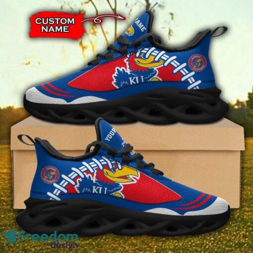 Kansas Jayhawks NCAA Max Soul Shoes Big Logo And Custom Name Sneakers For Men Women Product Photo 1