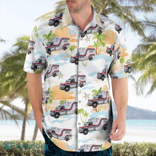 Karlstad, Minnesota, Tri County Emergency Medical Services Beach Hawaiian Shirt Product Photo 4