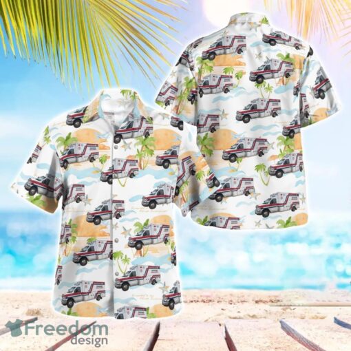 Karlstad, Minnesota, Tri County Emergency Medical Services Beach Hawaiian Shirt Product Photo 1