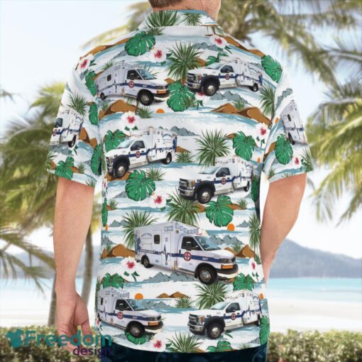 Kentucky, Oldham County EMS 3D Summer Aloha Hawaiian Shirt Product Photo 2