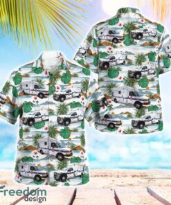 Kentucky, Oldham County EMS 3D Summer Aloha Hawaiian Shirt