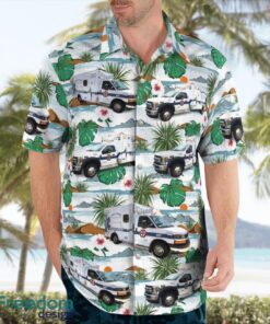 Kentucky, Oldham County EMS 3D Summer Aloha Hawaiian Shirt Product Photo 4