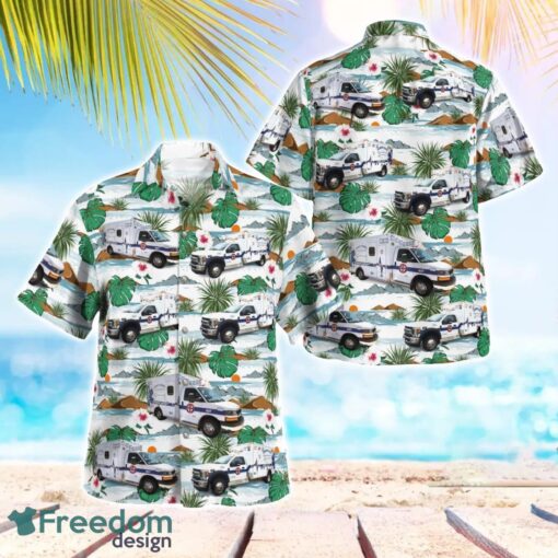 Kentucky, Oldham County EMS 3D Summer Aloha Hawaiian Shirt Product Photo 1