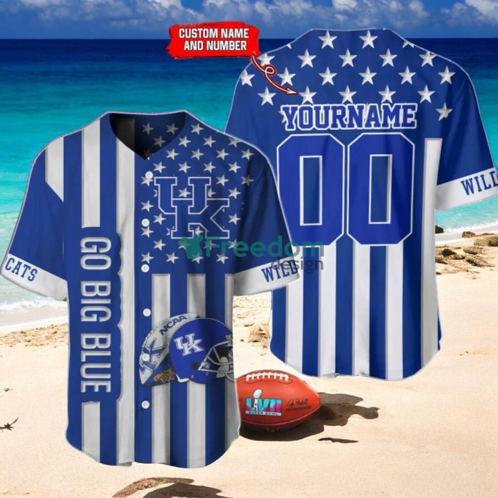 Kentucky Wildcats Custom Name And Number Slogan Baseball Jersey Shirt image Kentucky Wildcats Custom Name And Number Slogan Baseball Jersey Shirt Product Photo 1