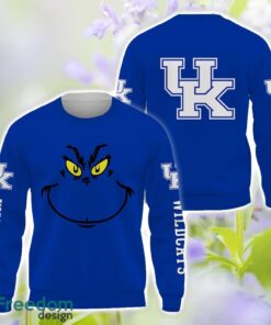 Kentucky Wildcats Grinch Face All Over Printed 3D T-Shirt Sweatshirt Hoodie Product Photo 2