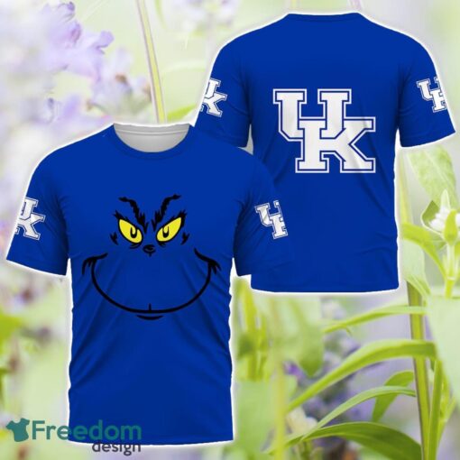 Kentucky Wildcats Grinch Face All Over Printed 3D T-Shirt Sweatshirt Hoodie Product Photo 3