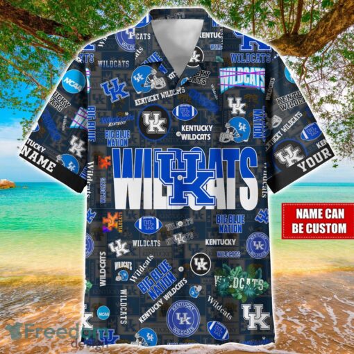 Kentucky Wildcats Logo Hawaiian Shirt For Fans Trending Beach Shirt Custom Name Product Photo 2