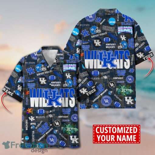 Kentucky Wildcats Logo Hawaiian Shirt For Fans Trending Beach Shirt Custom Name Product Photo 1